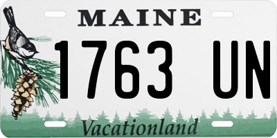 ME license plate 1763UN