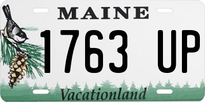 ME license plate 1763UP