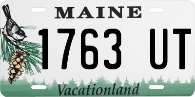 ME license plate 1763UT