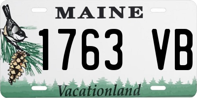 ME license plate 1763VB