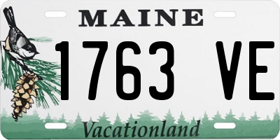 ME license plate 1763VE