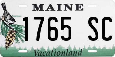 ME license plate 1765SC