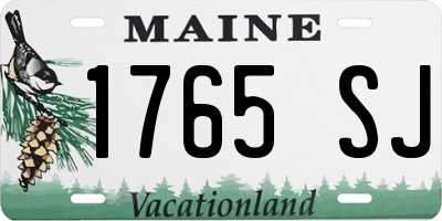 ME license plate 1765SJ