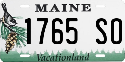 ME license plate 1765SO