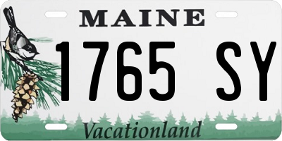 ME license plate 1765SY