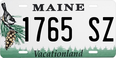 ME license plate 1765SZ