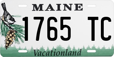 ME license plate 1765TC