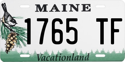 ME license plate 1765TF