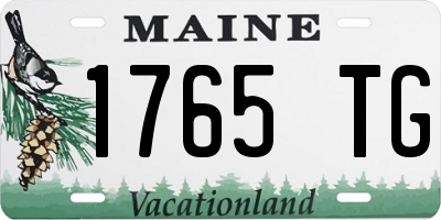 ME license plate 1765TG