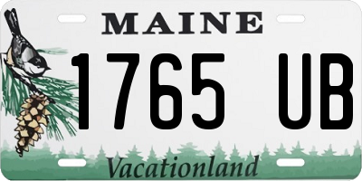ME license plate 1765UB