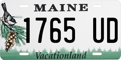 ME license plate 1765UD