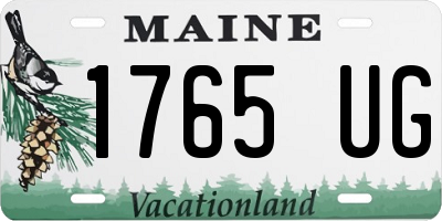 ME license plate 1765UG