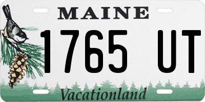 ME license plate 1765UT