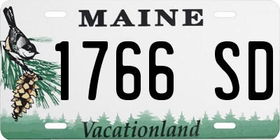 ME license plate 1766SD