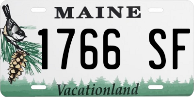 ME license plate 1766SF