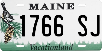 ME license plate 1766SJ