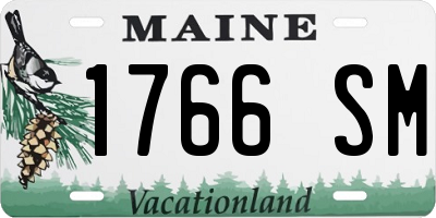 ME license plate 1766SM