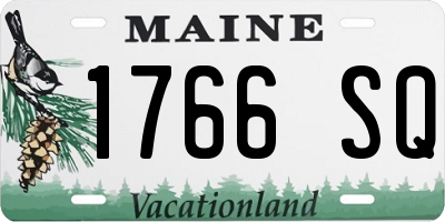 ME license plate 1766SQ