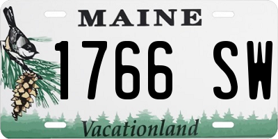 ME license plate 1766SW