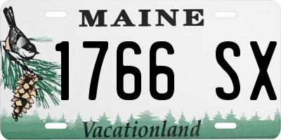 ME license plate 1766SX