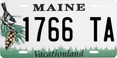 ME license plate 1766TA