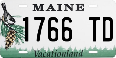 ME license plate 1766TD