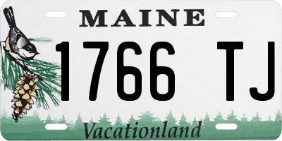 ME license plate 1766TJ