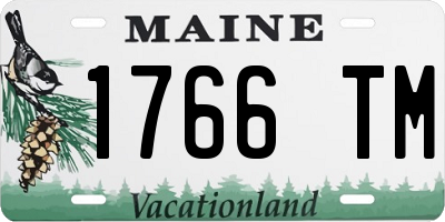 ME license plate 1766TM