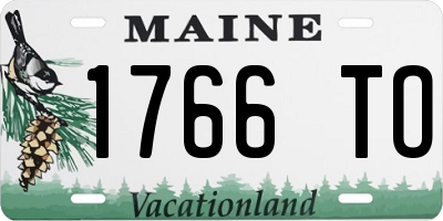 ME license plate 1766TO