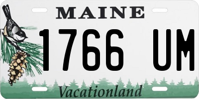 ME license plate 1766UM