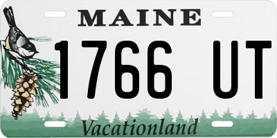 ME license plate 1766UT