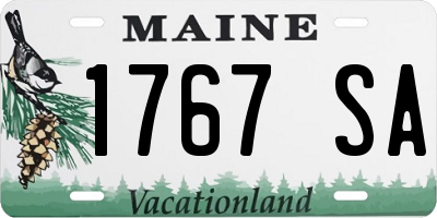ME license plate 1767SA