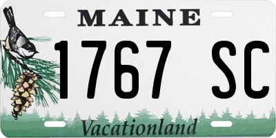 ME license plate 1767SC