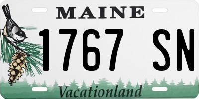 ME license plate 1767SN