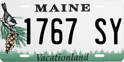 ME license plate 1767SY