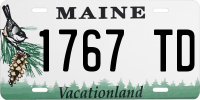 ME license plate 1767TD