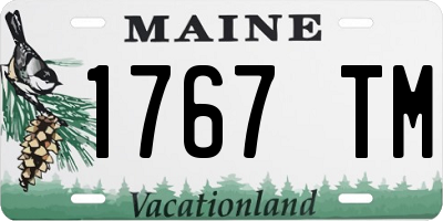 ME license plate 1767TM