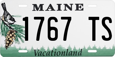 ME license plate 1767TS