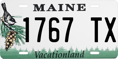 ME license plate 1767TX