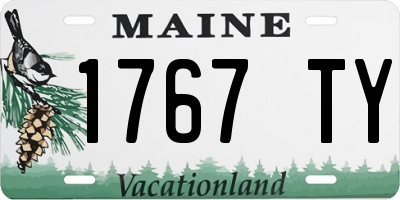 ME license plate 1767TY