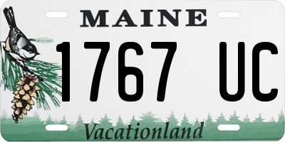 ME license plate 1767UC