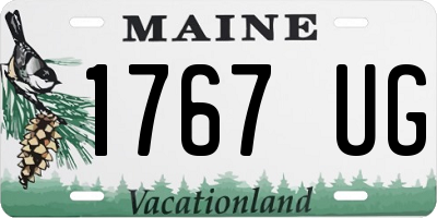 ME license plate 1767UG