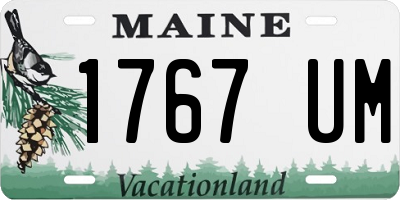 ME license plate 1767UM