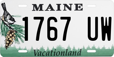 ME license plate 1767UW