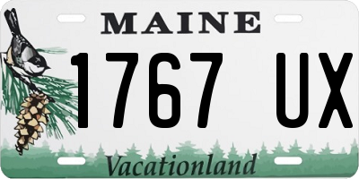 ME license plate 1767UX