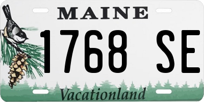 ME license plate 1768SE