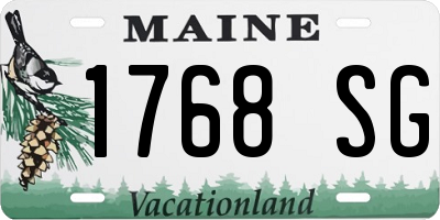 ME license plate 1768SG