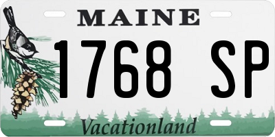 ME license plate 1768SP