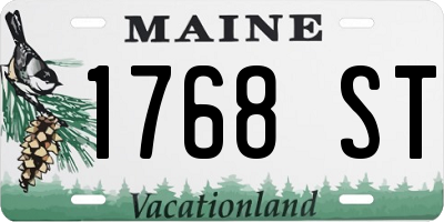 ME license plate 1768ST