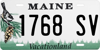 ME license plate 1768SV